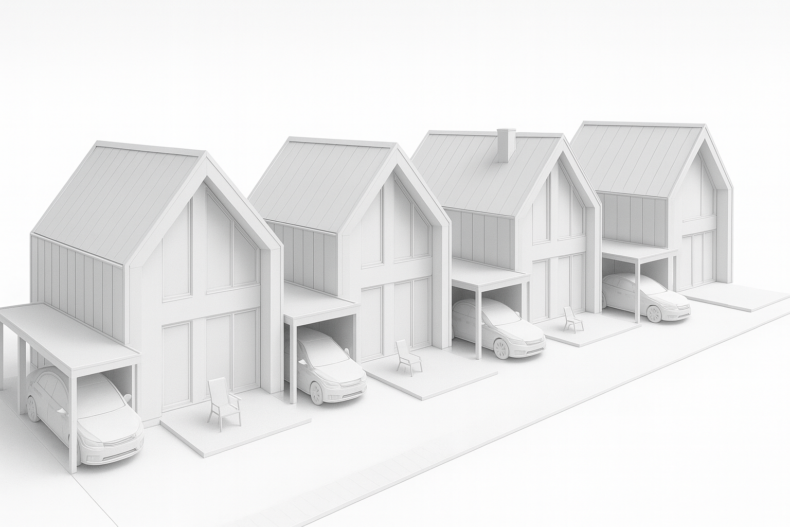 3D Gesamtmodell Modulhäuser